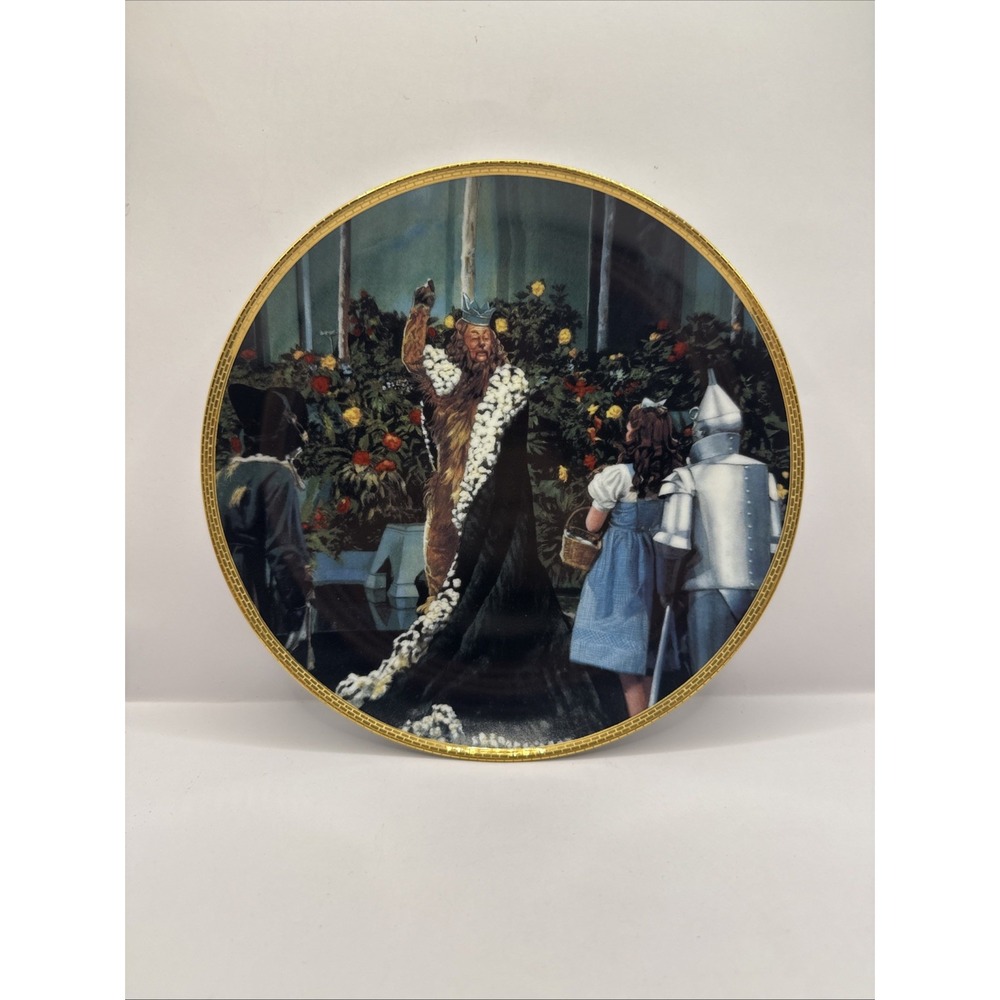 Wizard Of Oz 8 1/2 Inch Collector Plate - If I Were King Of The Forest ~